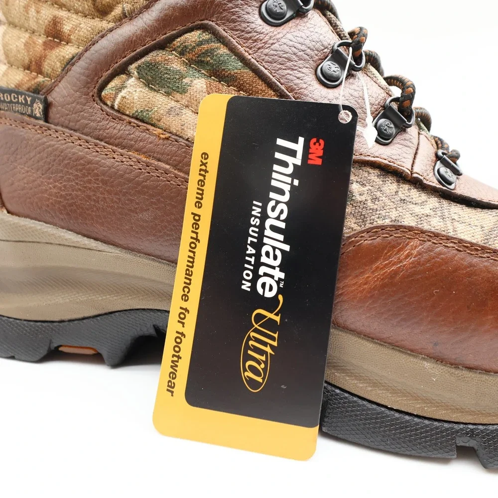 Rocky ErgoTuff Hunting Boots Mens 10.5M Camo Waterproof Insulated NIB